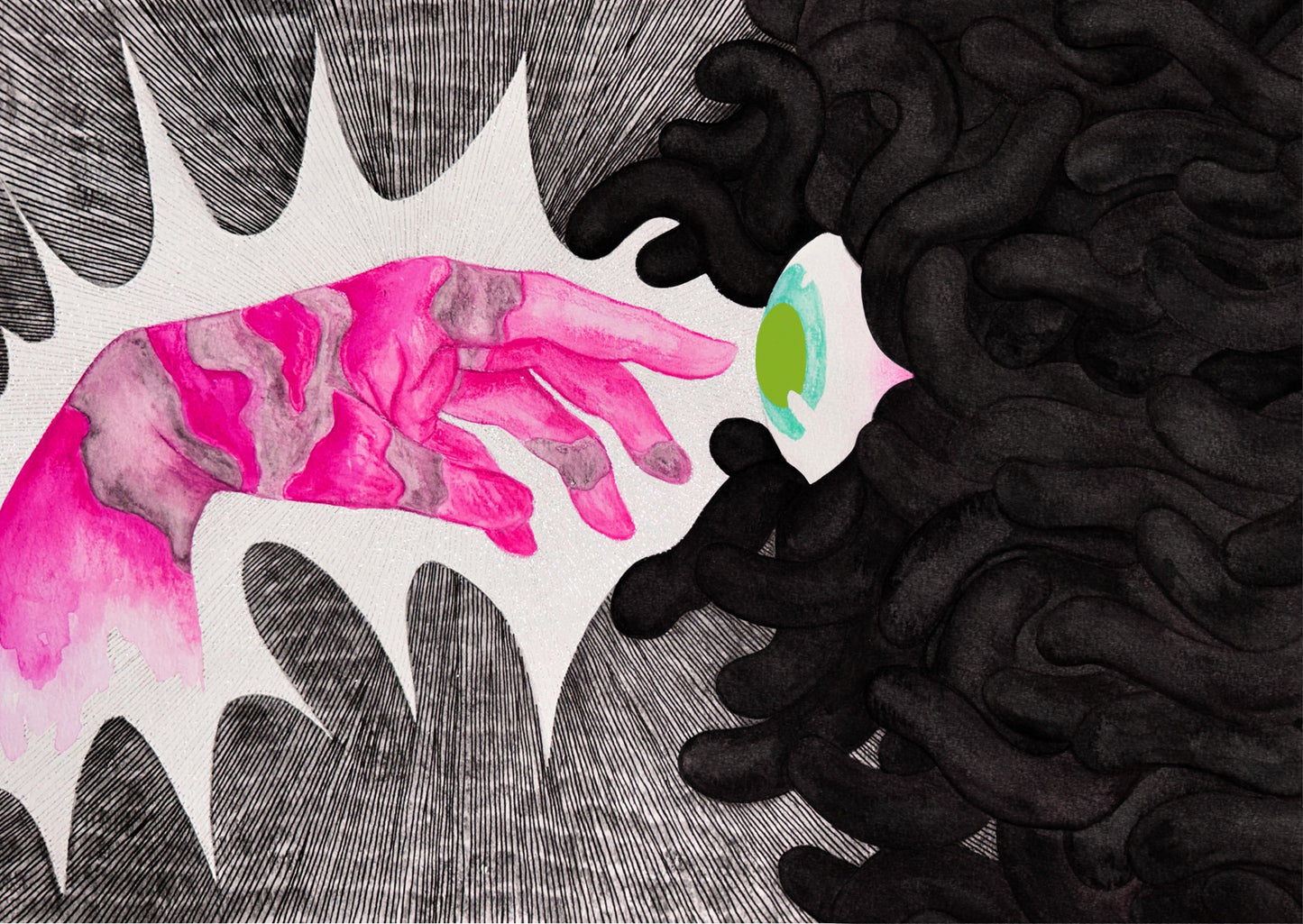 Can you see it pink-Weird Art Print