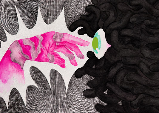 Can you see it pink-Weird Art Print